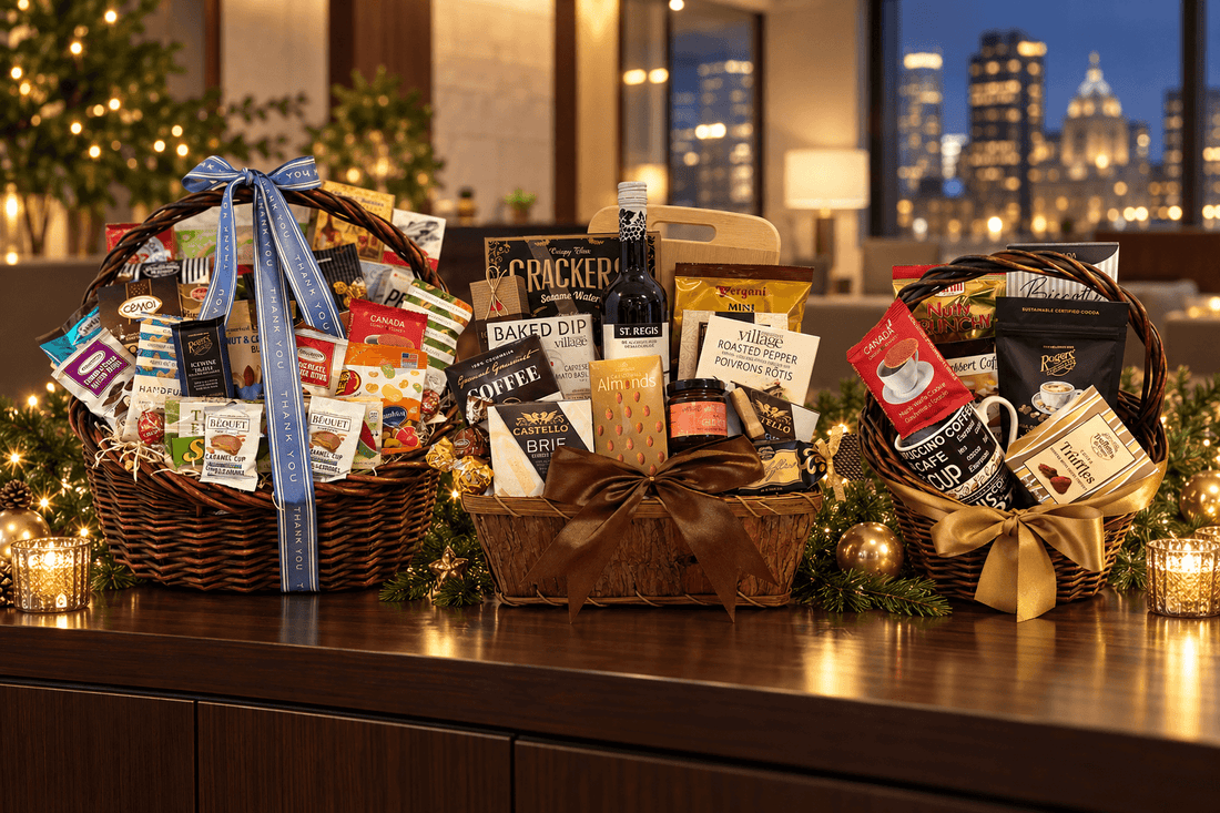 Corporate holiday gift baskets for clients, employees and teams in Montreal