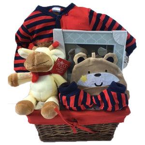 Baby Boy Hugs Basket at Carolyns Gift Creations