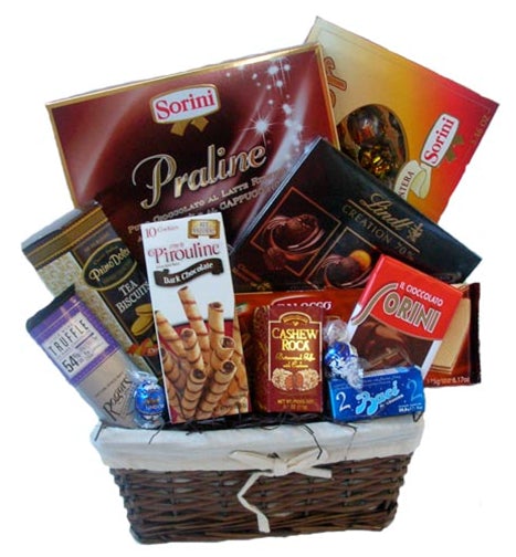 Chuck Full of Chocolate Basket at Carolyns Gift Creations
