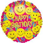 Happy Birthday Smiles Mylar balloon at Carolyn's Gift Creations