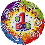 My Number One Dad! Mylar balloon at Carolyn's Gift Creations